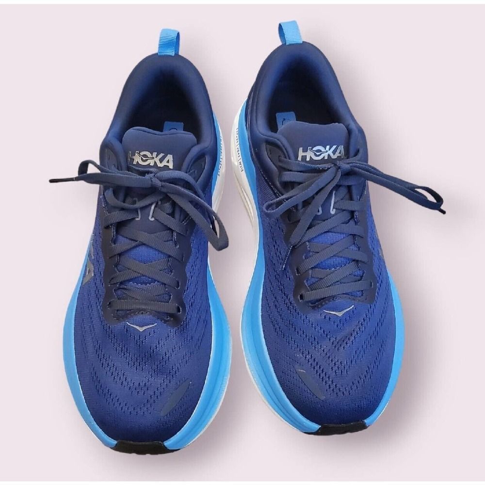 Hoka One One Bondi 8 1123202 Osaa Blue Men's 10 D (Uk-9.5) Shoes Running | EUC - Picture 3 of 8